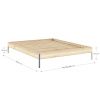 Hnědá dřevěná dvoulůžková postel Karup Design Core 180 x 200 cm