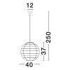 Ratanové závěsné světlo Nova Luce Melody 40 cm