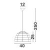 Ratanové závěsné světlo Nova Luce Melody II. 40 cm