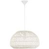 Bílé ratanové závěsné světlo Nova Luce Melody 50,5 cm