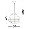 Černé závěsné světlo Nova Luce Melody 50 cm