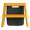 Žluto-šedá dřevěná stolička Step It Up 48 cm