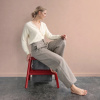 Červeno-šedá dřevěná stolička Step It Up 48 cm -fv-interier-25