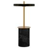Černá mramorová stolní LED lampa Asteria Move 25,5 cm
