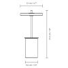Bílá mramorová stolní nabíjecí LED lampa Asteria Move 25,5 cm