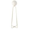 Bílá skleněná stojací lampa Angel Cerdá No. 8047, 170 cm