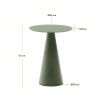 Matně zelený skleněný kulatý odkládací stolek Kave Home Wilshire 35 cm