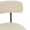 Bílá bouclé jídelní židle J-line Liris -fv-interier-25