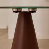 Matně červený skleněný kulatý odkládací stolek Kave Home Wilshire 30 cm -fv-interier-25