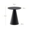 Matně černý skleněný kulatý odkládací stolek Kave Home Wilshire 30 cm