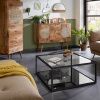 Černý kovový konferenční stolek Kave Home Blackhill 80 x 80 cm se skleněnou deskou -fv-interier-25
