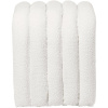 Bílý bouclé taburet Somcasa Edy 42 x 42 cm