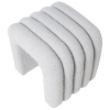 Šedý bouclé taburet Somcasa Edy 42 x 42 cm