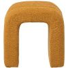Žlutý bouclé taburet Somcasa Edy 42 x 42 cm