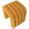 Žlutý bouclé taburet Somcasa Edy 42 x 42 cm