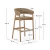 Béžová zahradní barová židle Kave Home Arinella 75 cm