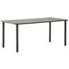 Tmavě zelený kovový zahradní stůl Kave Home Brai 180 x 90 cm