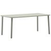 Světle zelený kovový zahradní stůl Kave Home Brai 180 x 90 cm