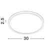 Bílé plastové stropní LED světlo Nova Luce Dixie 30 cm