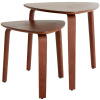 Set dvou ořechových odkládacích stolků TULUA 44 x 43/55 x 56 cm