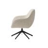 Béžové bouclé otočné křeslo Unique Furniture Lynn