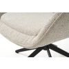 Béžové bouclé otočné křeslo Unique Furniture Lynn