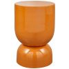 Oranžový kovový odkládací stolek Hakee 32 cm