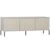 Šedobéžový dřevěný TV stolek Gravia 150 x 44 cm