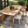 Hnědá  plastová zahradní jídelní židle Bliss -fv-interier-25