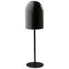 Černá kovová nabíjecí stolní LED lampa ARA