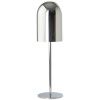 Stříbrná kovová nabíjecí stolní LED lampa ARA
