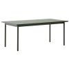 Zelený zahradní stůl Kave Home Maurina 223 x 101 cm