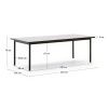 Bílo-zelený zahradní stůl Kave Home Maurina 223 x 101 cm