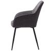 Tmavě šedá čalouněná jídelní židle Unique Furniture Nolan