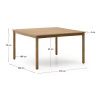 Dřevěný zahradní stůl Kave Home Sori 135 x 135 cm