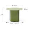 Zelený kovový odkládací stolek Kave Home Arvin 55 cm