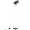 Stříbrná kovová stojací lampa ARA 130 cm