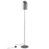 Stříbrná kovová stojací lampa ARA 130 cm