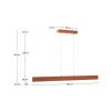 Terakotově červené závěsné LED světlo Kave Home Boadella 101 cm