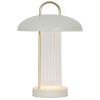 Béžová kovová stolní LED lampa Mirano