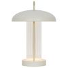 Béžová kovová stolní LED lampa Mirano