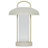 Béžová kovová stolní LED lampa Mirano