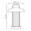 Zelená kovová stolní LED lampa Mirano