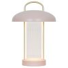 Růžová kovová stolní LED lampa Mirano