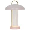 Růžová kovová stolní LED lampa Mirano