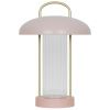Růžová kovová stolní LED lampa Mirano