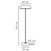 Bílá stojací lampa Glossy 143 cm