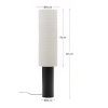 Černobílá stojací lampa Kave Home Dulan 144 cm