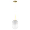 Bílé skleněné závěsné světlo Nova Luce Chrysi 18 cm