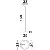 Stříbrnošedá kovová stojací LED lampa Nova Luce Tilia 168 cm